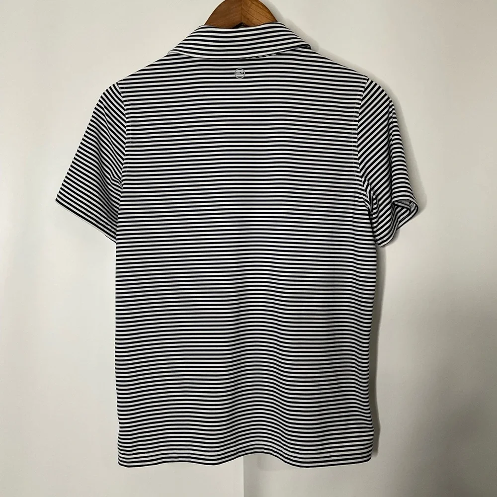 Vineyard Vines Boys Sankaty Blue White Striped Short Sleeve Polo Button Shirt L - Picture 11 of 12